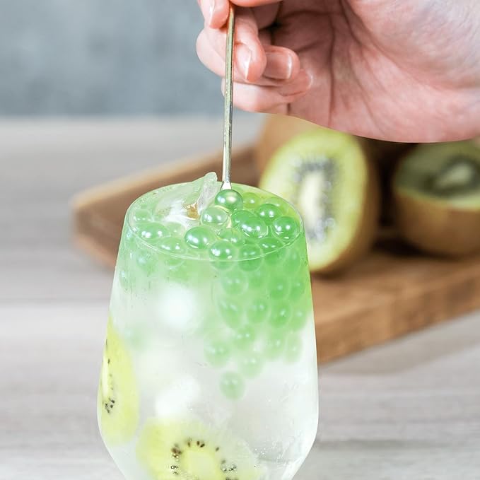 Tea Zone [1 Pound] Kiwi Popping Pearls, Bursting Pearls for Teas, Shakes, Smoothies, Dessert Toppings