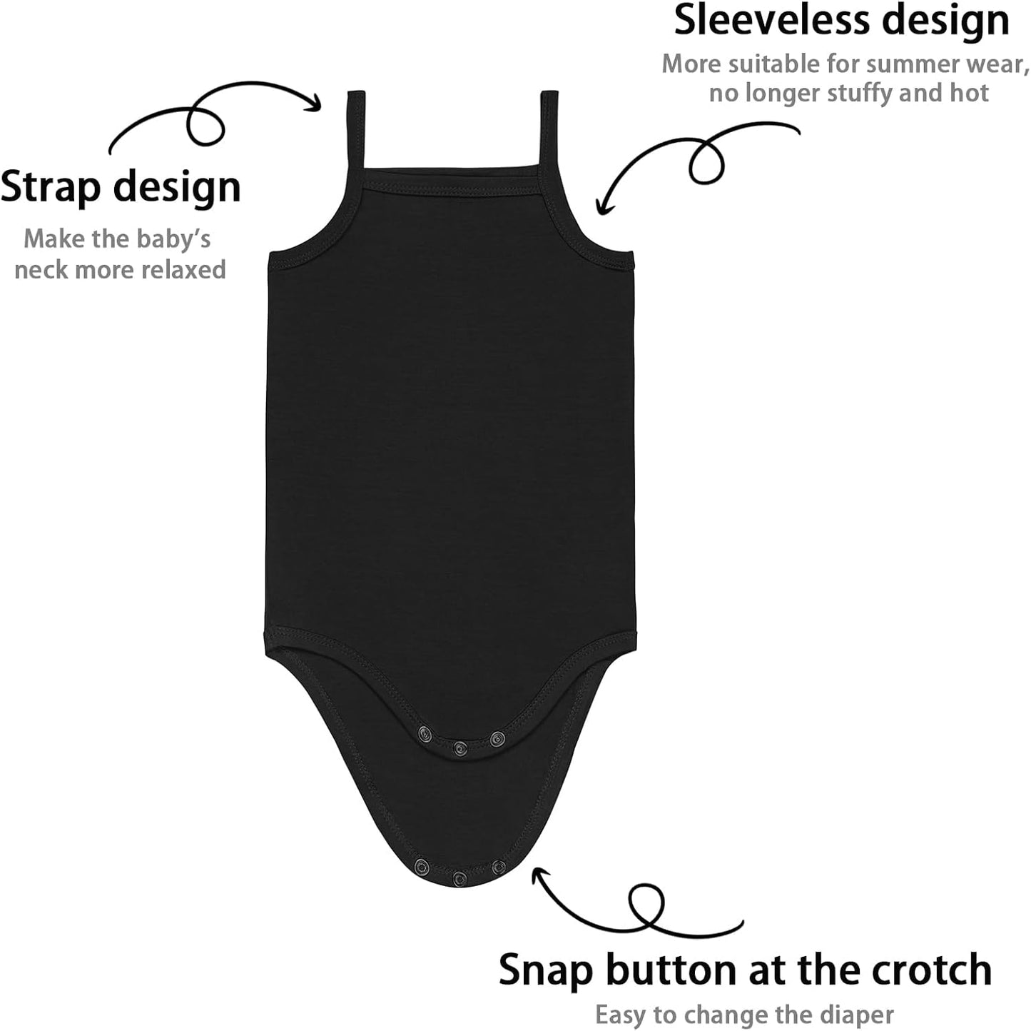 GUISBY Rayon Made from Bamboo Undershirt boy Girl Bodysuit for baby 3-Packs