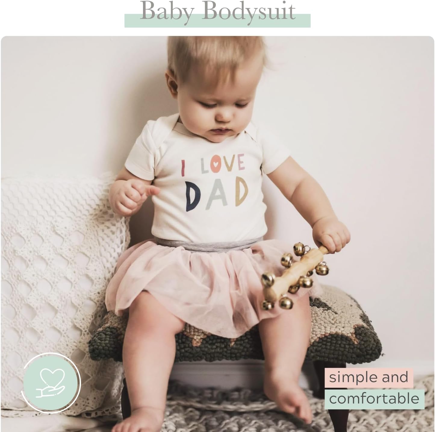 Finn + Emma Organic Cotton Graphic Baby Onesie - Gender Neutral Bodysuits for Babies 0-12 Months in Multiple Sizes and Styles