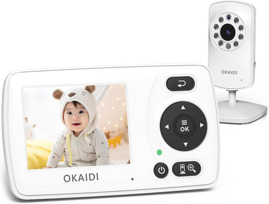 Video Baby Monitor with Camera and Audio, 2.4'' Portable Travel Baby Monitor No WiFi, Infrared Night Vision, VOX Mode, 1000ft Long Range, Ideal for Baby/Pet/Elderly