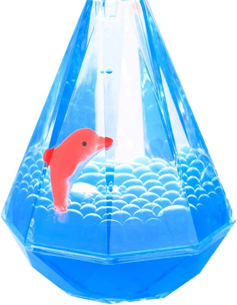 YUE MOTION Liquid Motion Bubbler Floating Sea Creatures, Diamond Shaped Liquid Timer for Fidget Toy,Autism Toys, Children Activity, Calm Relaxing and Home Ornament