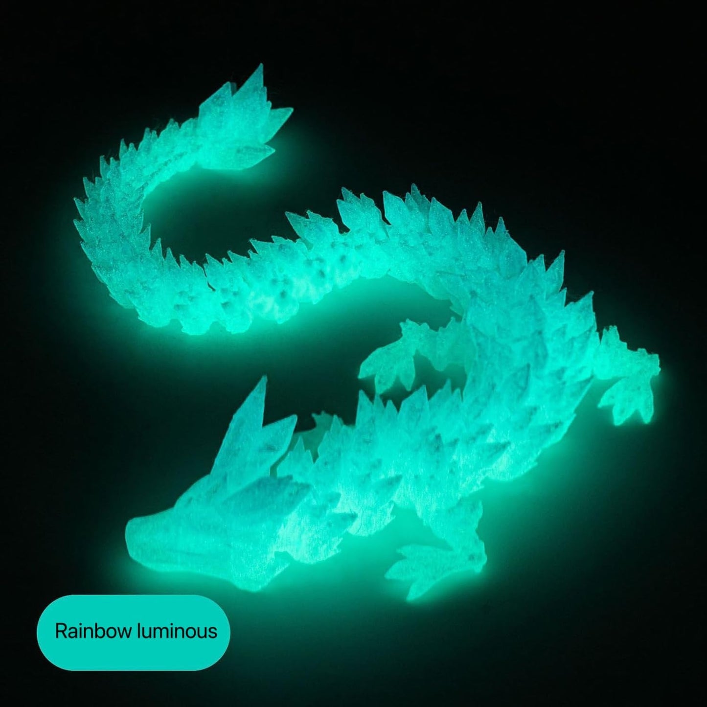 3D Printed Dragon in Egg, Full Articulated Dragon Crystal Dragon with Dragon Egg， Home Office Decor Executive Desk Toys, Adults Fidget Toys for Autism ADHD，3D Printed Gift