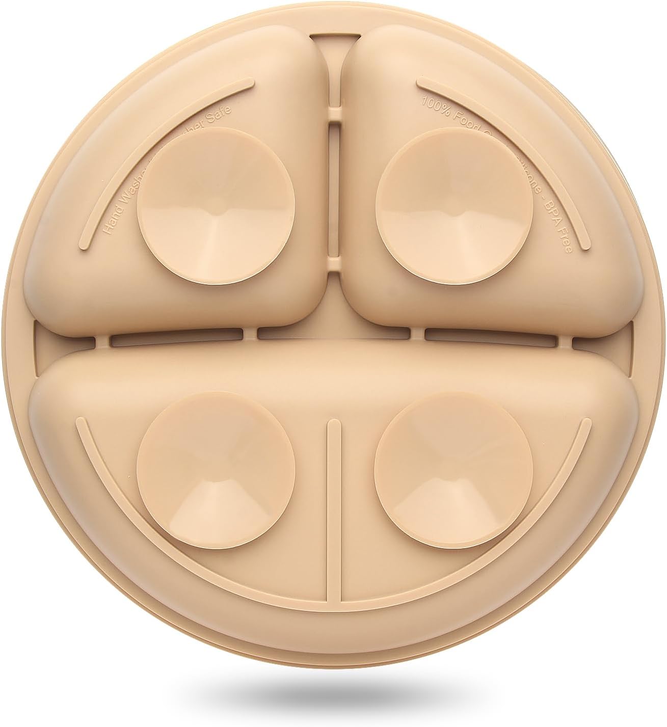 Suction Plates for Baby 3 pack, Stay Put Divided Toddler Plates, 100% Food Grade Silicone Baby Plates, BPA Free, Baby Feeding Supplies, Microwave & Dishwasher Safe