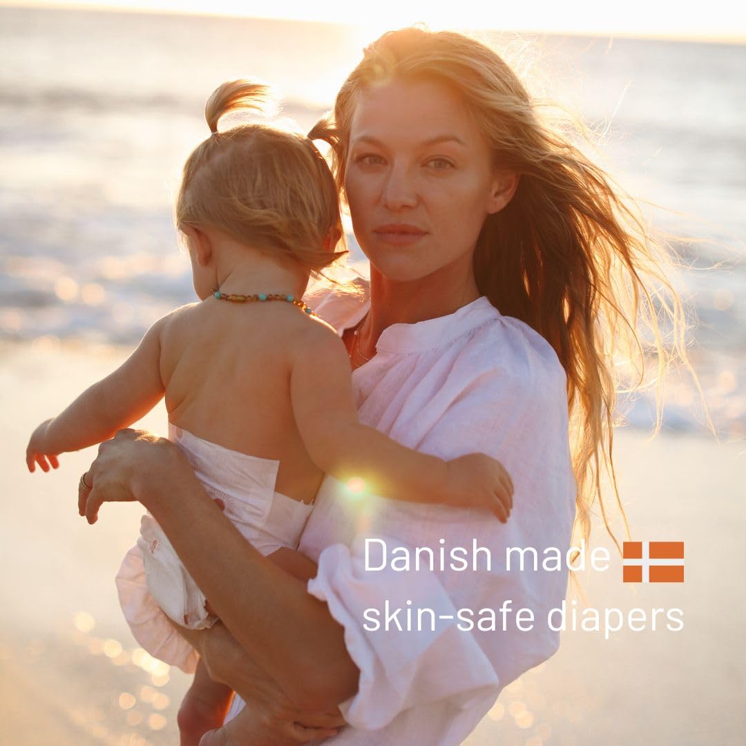 Joonya Baby Diapers, Size 5 XL (26-40 lb) - 6 Bags of 23 (138) - New Range - NonToxic, Eco-Friendly, Ultra Slim, Overnight Use - Made in Denmark