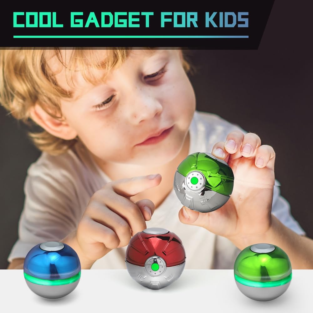 Metal Fidget Spinner Luminous Heavy Duty Ball Fidget Toy Desk Decoration for Stress Relief, Cool Stuffer Gadget Party Favor Birthday Gift for Kid Adult