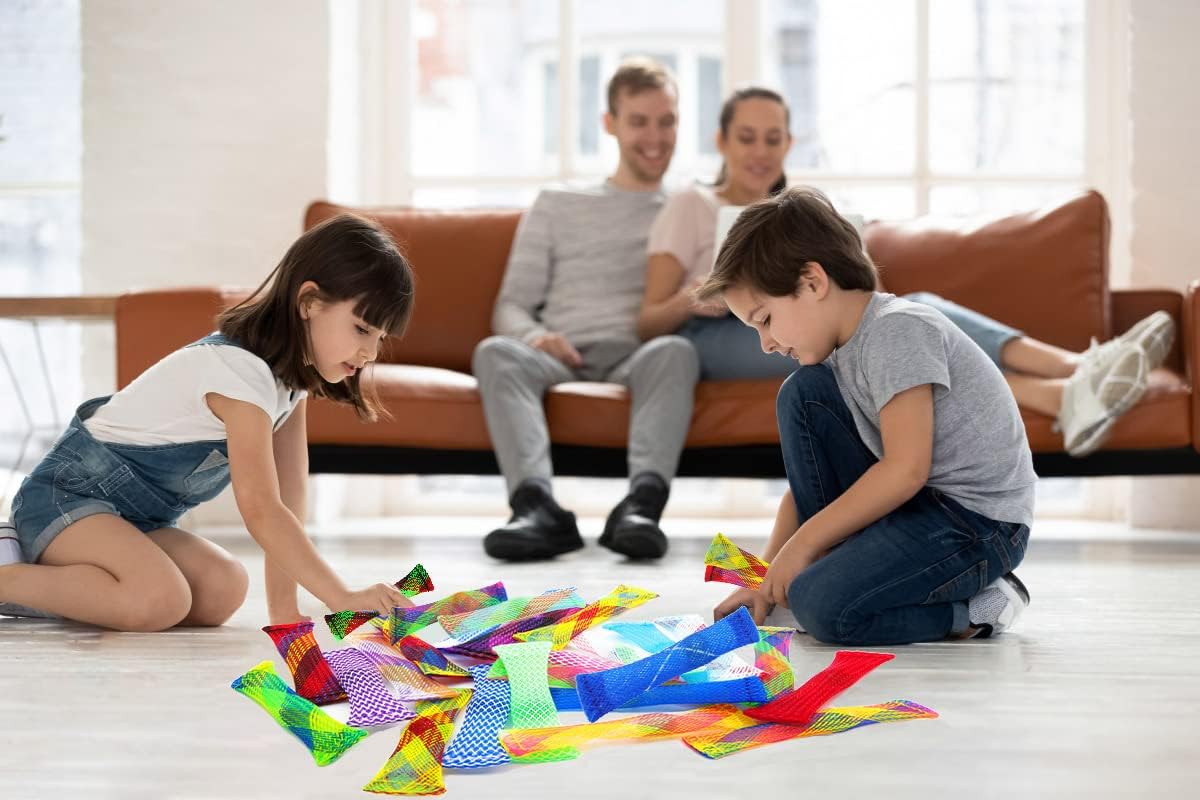 42 Pack Marble Mesh Fidget Toys,Fidget Toy Mesh and Marble Stress Relieve and Anxiety for Children and Adults, Stress Relieve Toy, Focus Enhance