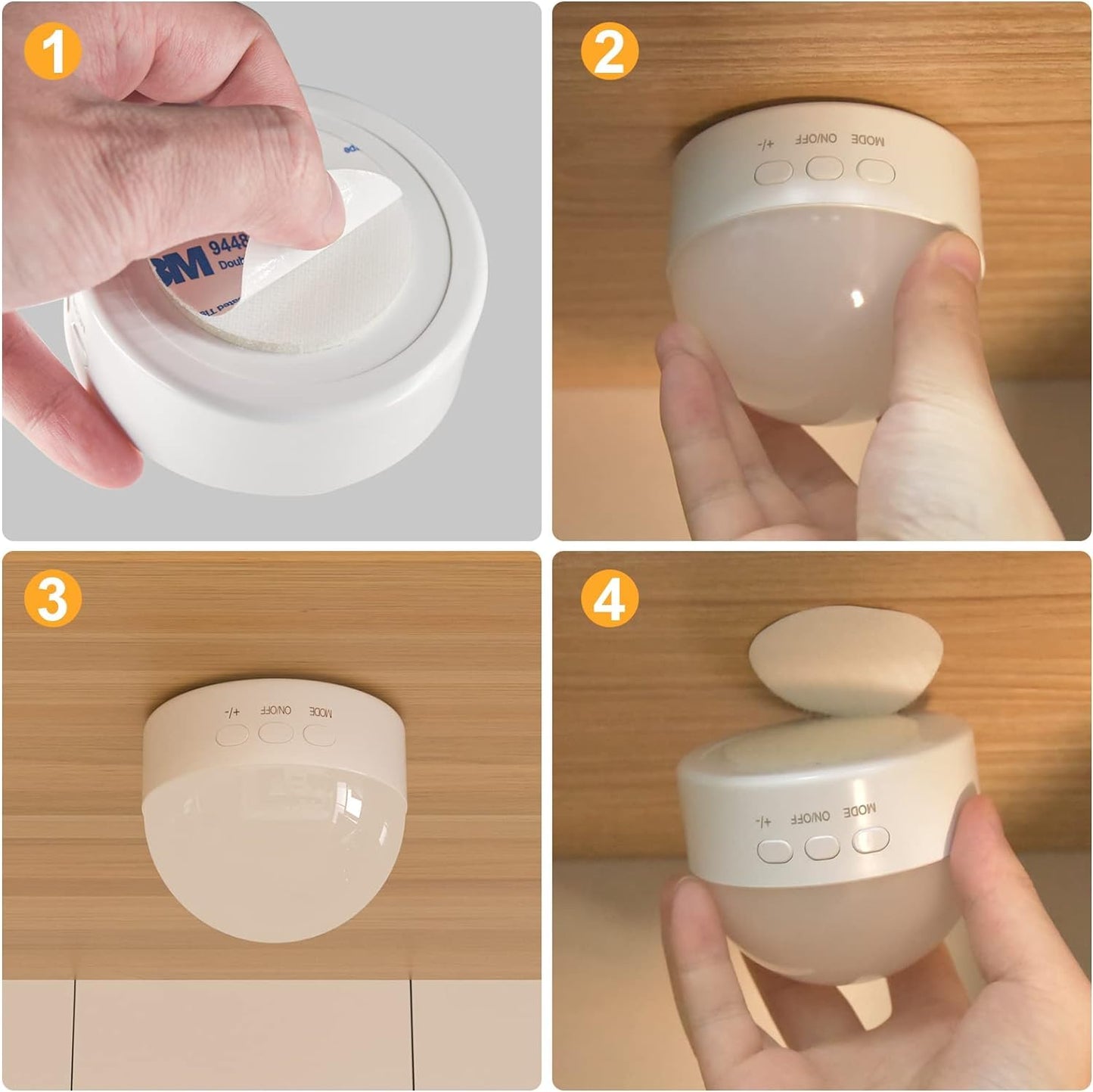 Kintion Portable Night Light, Dimmable 8 Color Lighting, 1800mAh Battery Rechargeable, Small LED Lamp for Nursery, Baby, Kids and Adults(1pcs)