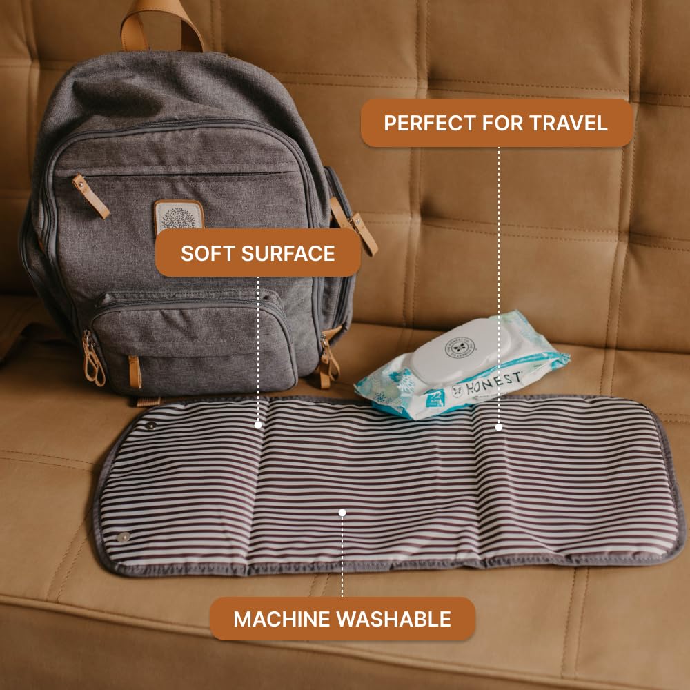 Parker Baby Portable Changing Pad for Diapers | Large & Travel-Friendly Baby Diapers Changing Pad | Leak Free & Washable | Foldable Diaper Mat for Nursery | Padded for Extra Comfort | For All Surfaces