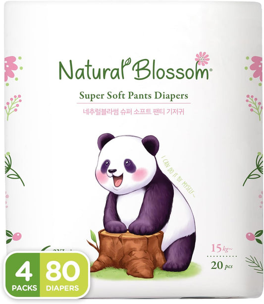 Pull-On Baby Diapers | Ultra-Slim, Hypoallergenic, Super Soft, Vegan | Size 6 (4T-5T, 33 lbs+) | 80 Count