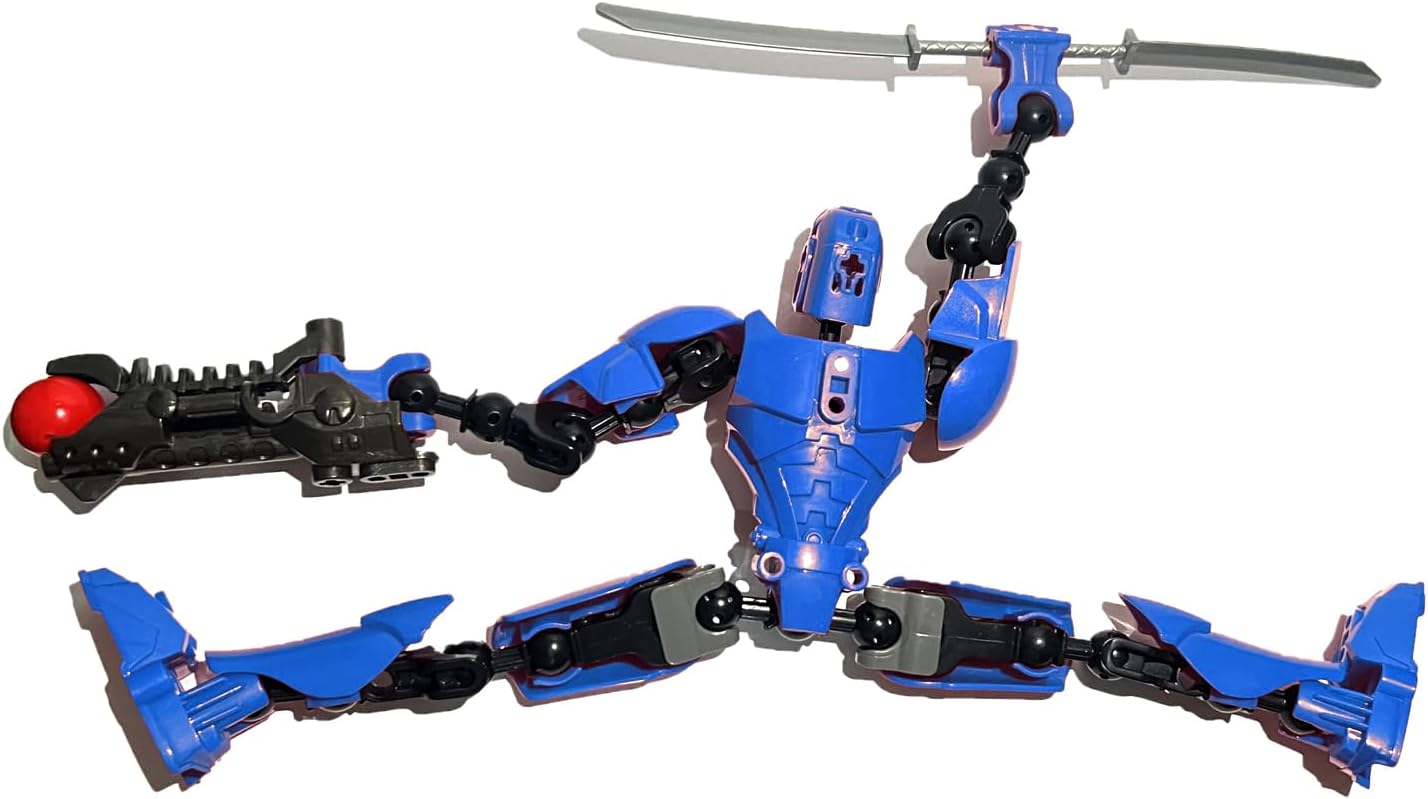 Titan 13 Action Figure, T13 Action Figures 3D Printed Multi-Jointed Movable, Nova 13 Action Figure Lucky 13 Action Figure Dummy 13 Action Figure, Game Gifts Valentines Gifts (New Blue)