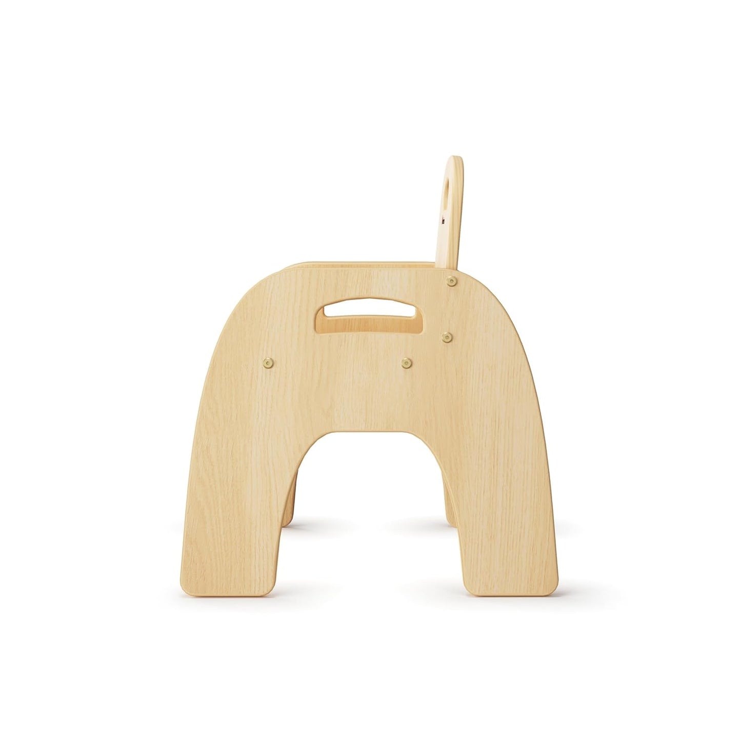 Foundations Simple Sitter Low Wood Feeding Chairs Multipack, Wide No-Tip Base, Adjustable Safety Harness, Stackable Wood Toddler Chairs with Food Service Grade Finish, 2 Pack (11 inch)