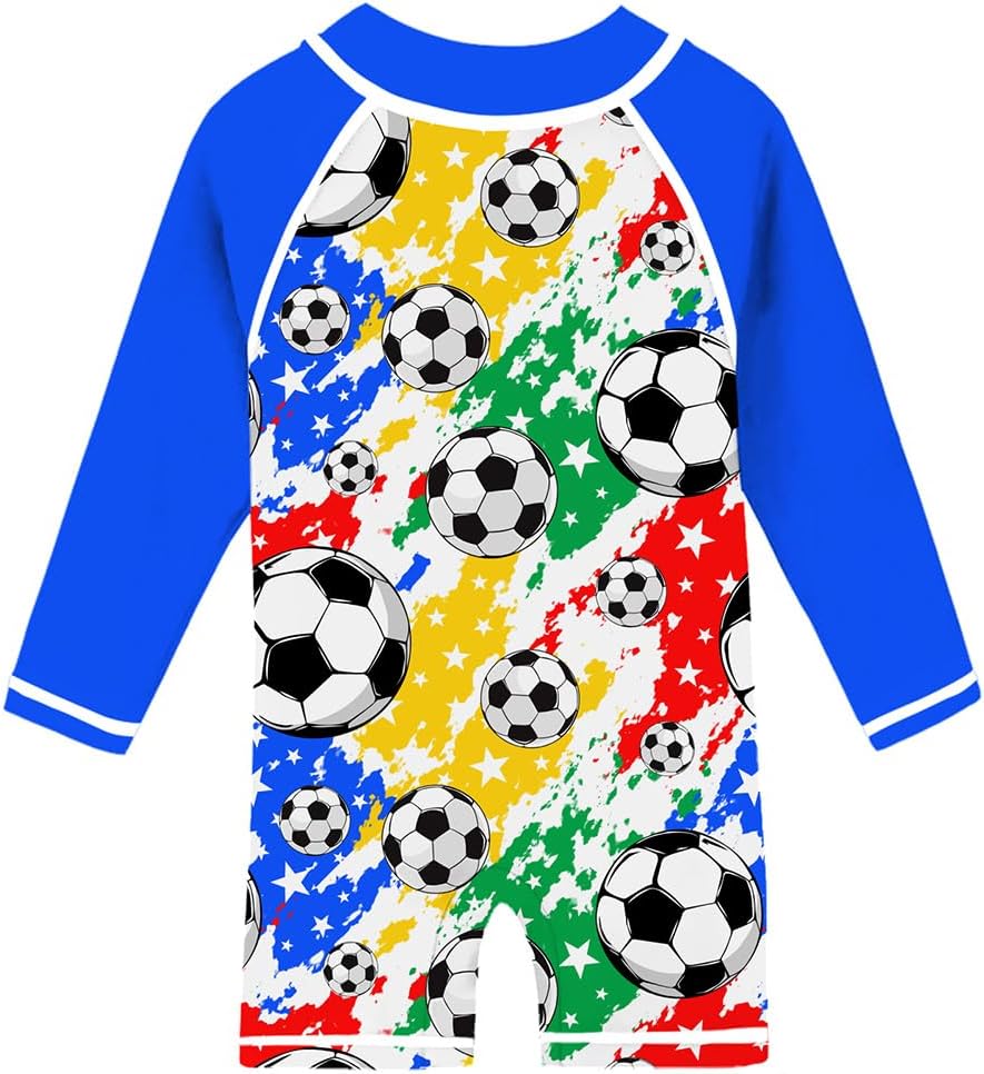 Funnycokid Baby Swimsuit Boy Toddler Bathing Suit Rash Guard UPF 50+ Swimwear 6 Months-4T