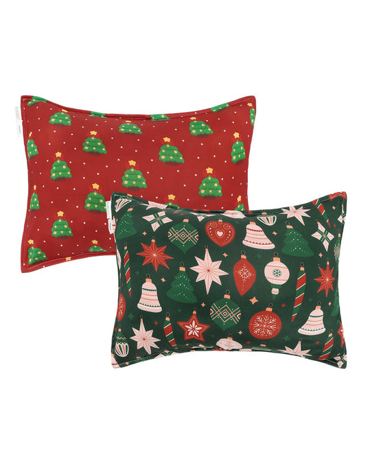 ALVABABY Toddler Pillowcases Stretchy Soft Kids Pillow Cover 2 Pack Fit 13"x 18" or 12"x16" Envelope for Girl Boy Sleepy Travel Christmas 2TPE37A