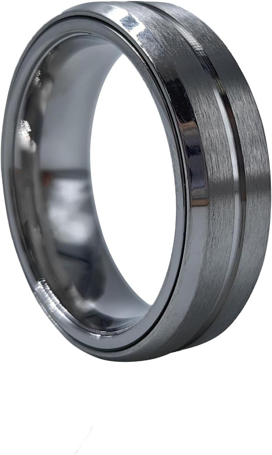 EDC Fidget Slider Fidget Toy Adult Stress Relief Metal Ratchet Ring Jewelry ADHD Recreational Fidget Toy Tactile Coin (Silvery, 11)