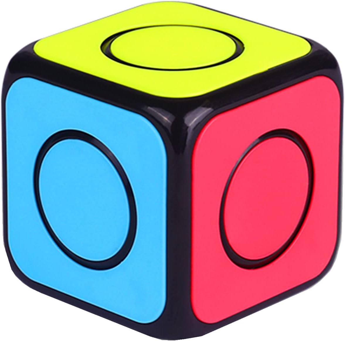 Cuberspeed QY Toys 1x1x1 Speed Cube 02 Black 1x1 Magic Cube Puzzle QY Toys O2 Cube Fidget Spinner