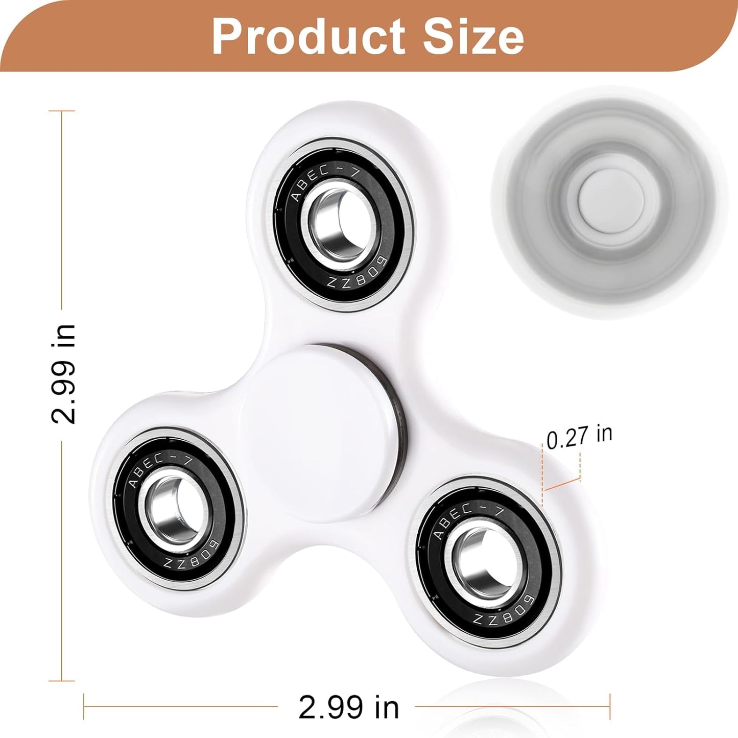 SCIONE Fidget Spinner Toy 1 Pack, Stress Anxiety Relief Sensory Fidget Toys for Kids Adults, Cool Fidget Spinners for ADHD Autism Birthday Gifts Stocking Stuffers Classroom Prizes for Boys Girls