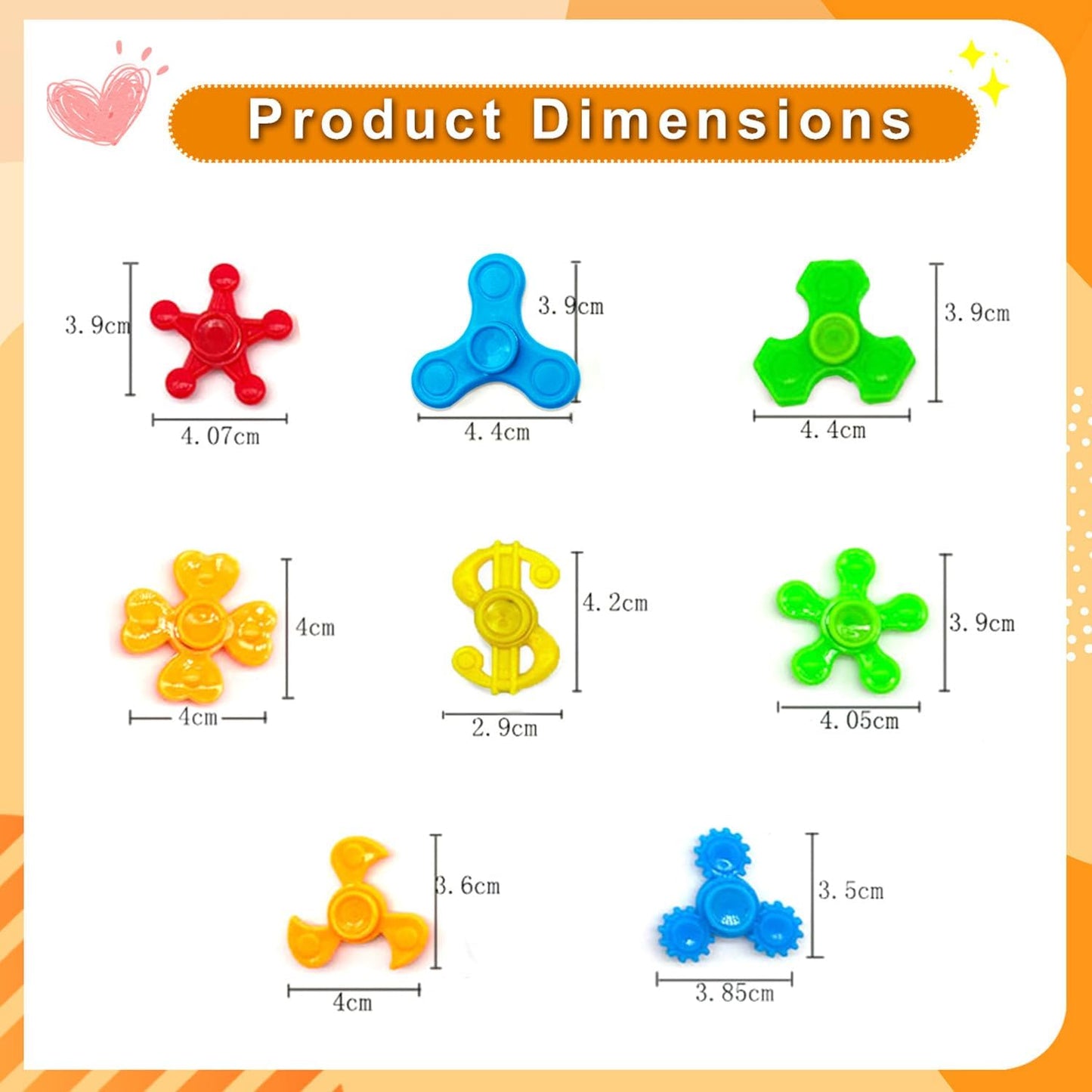 50 Pack Mini Fidget Spinner Toys,Stress Relief Sensory Toys,Birthday Gifts Party Favors for Kids Teens Adults,Christmas Goodie Bag Stuffers,Canival Treasure Box Toys for Classroom Prizes Supplies