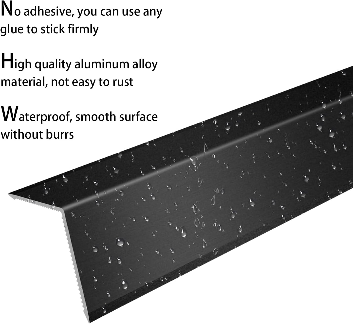 Aluminum Alloy Metal Corner Protector 10PCS Wall Corner Protector 1.6x1.6x48 inches Corner Guards Decoration for Walls Black Color Pack of 10 Corner Guards 19Ga Thickness
