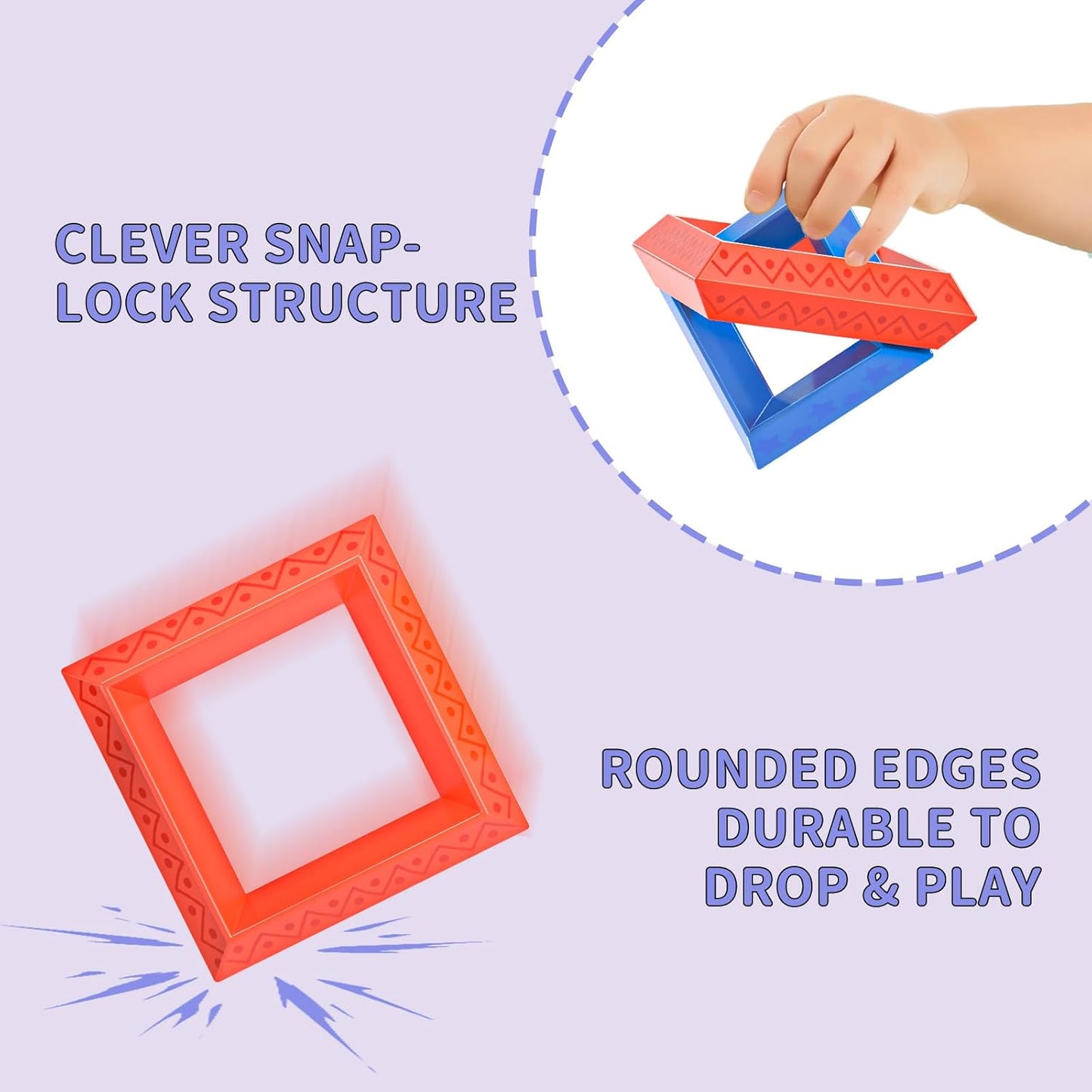 Blocks Building Toys for Toddlers 1-3 3-5, Pyramid Stacking Blocks Preschool Educational Toys for Ages 2 3 4 5 6 Boys & Girls Learning Stem Sensory Toys Kids Birthday, 30PCS