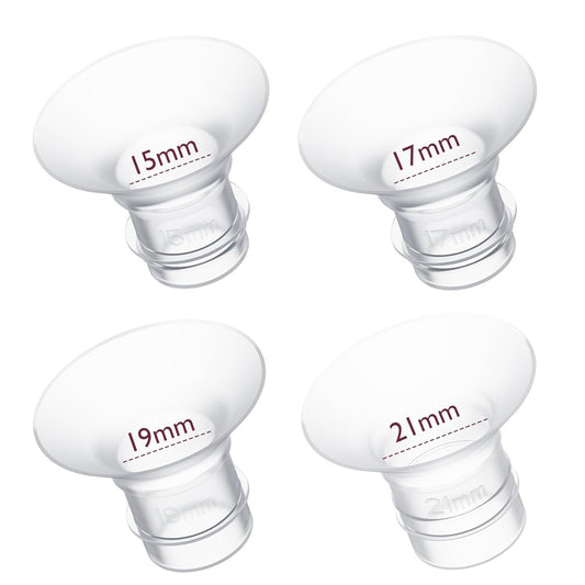 Momcozy Flange Insert 15/17/19/21mm Compatible with 24mm Flange/Shield of Most Pumps, Insert for Breast Pump Replacement Accessories, 4PCS