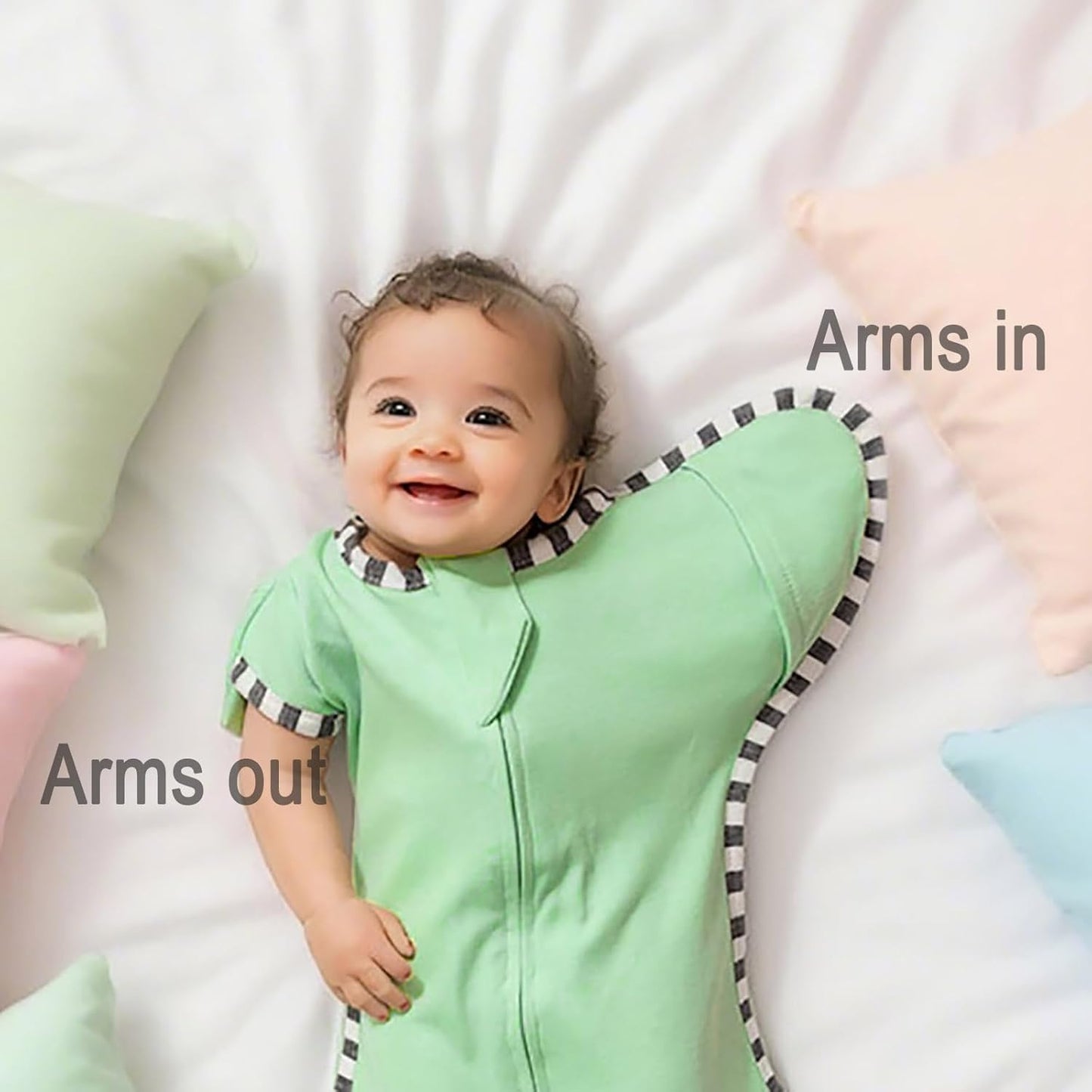 Baby Transition Swaddle 2-Pack, Newborn Sleep Sack, Arms Up Design (Arms In/Out), Infant Swaddle for Boys Girls