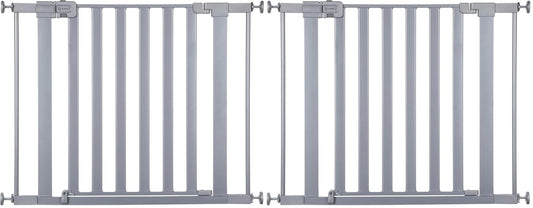 Safety 1st Walk Through Baby Gate with Door, Adjustable Pressure Mount Lift, Dog Gates, Fits 29"-38" Wide, 2-Pack, Silver