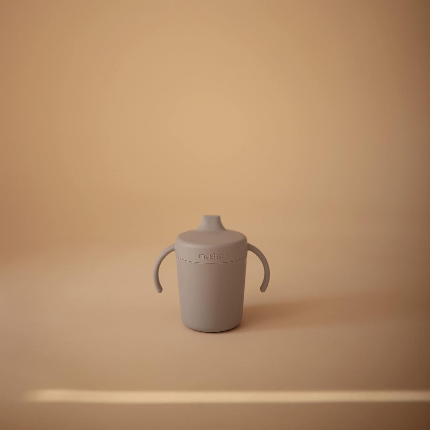 mushie Trainer Sippy Cup | Made in Denmark | Leak Resistant Twist-Off Lid & Handles | 6 Months + (Cloud)