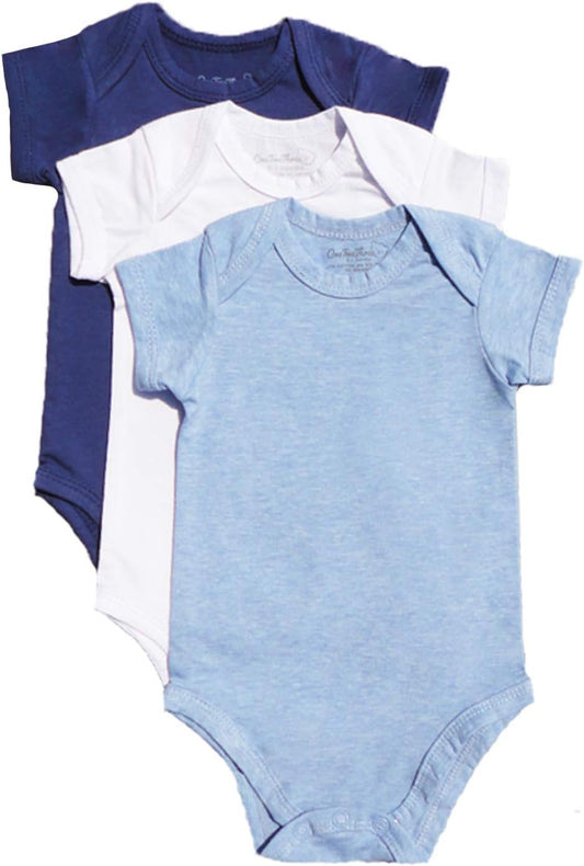 123 Bear Baby Cotton Spandex short-sleeve bodysuits unisex boy girl