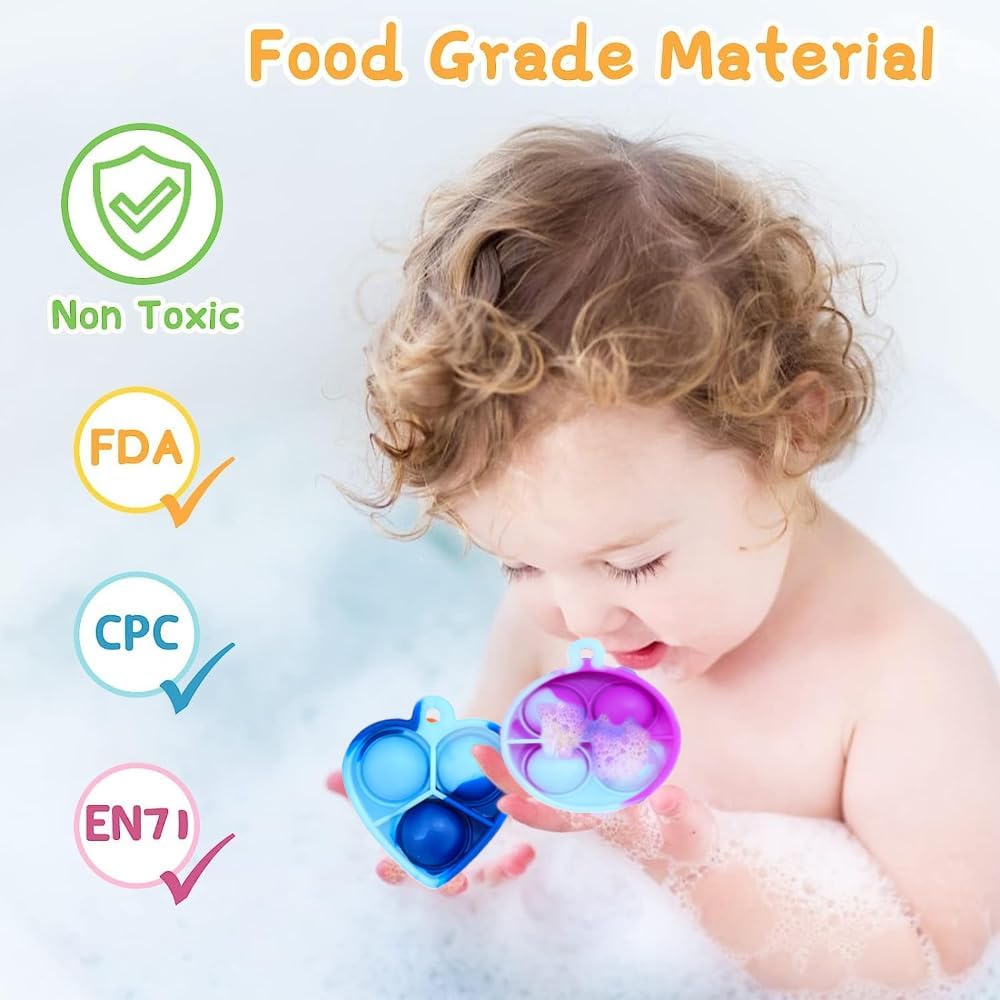 150pcs 1.5in Random Pop Bubble Fidget Sensory Toys, Pop Toy Bulk for Party Favor, Classroom Student Prizes Easter Basket Goodie Bag Stuffers Christmas Valentine Gift for Kid