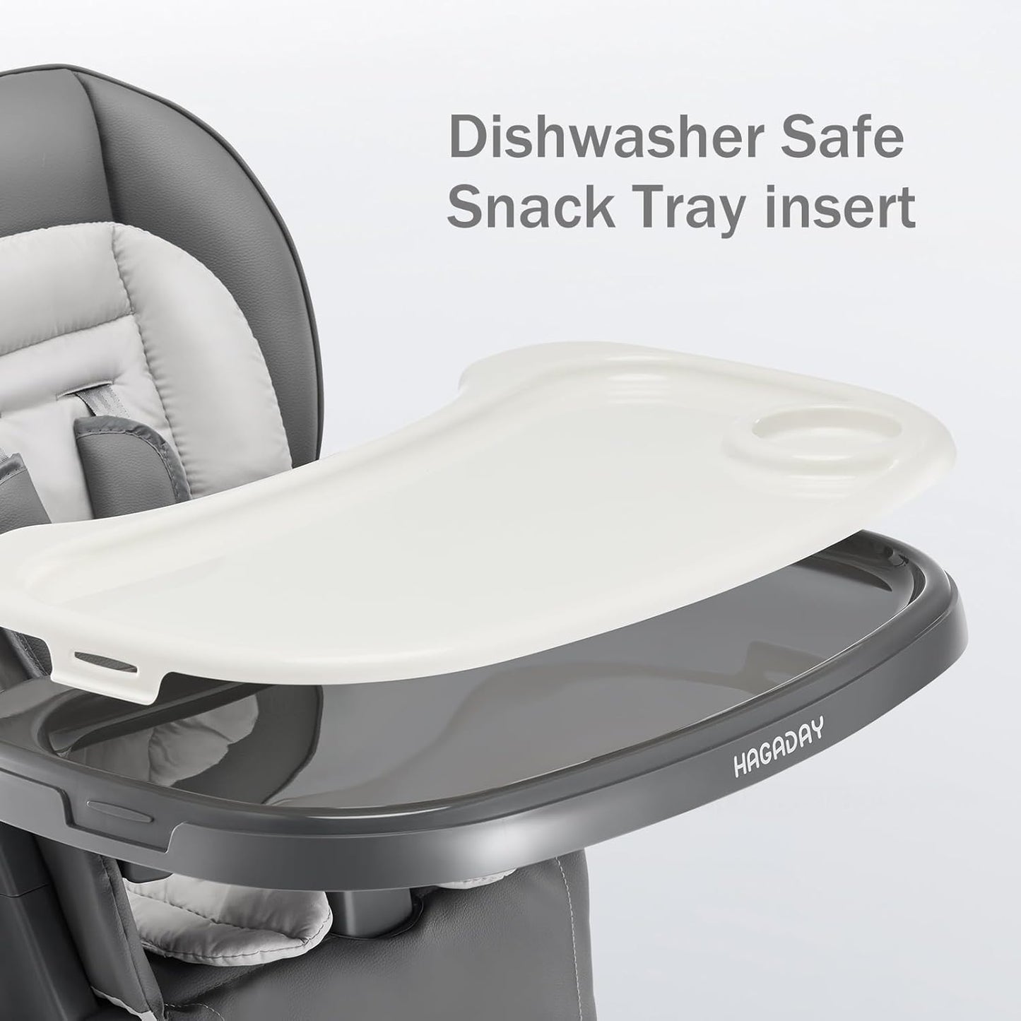 6 in 1 Convertible High Chairs for Babies and Toddlers,Portable High Chair with Dishwasher Tray and 4 Wheel,Booster Seat for Dining Table,Foldable Toddle and Baby Feeding Highchair (Gold-Grey)