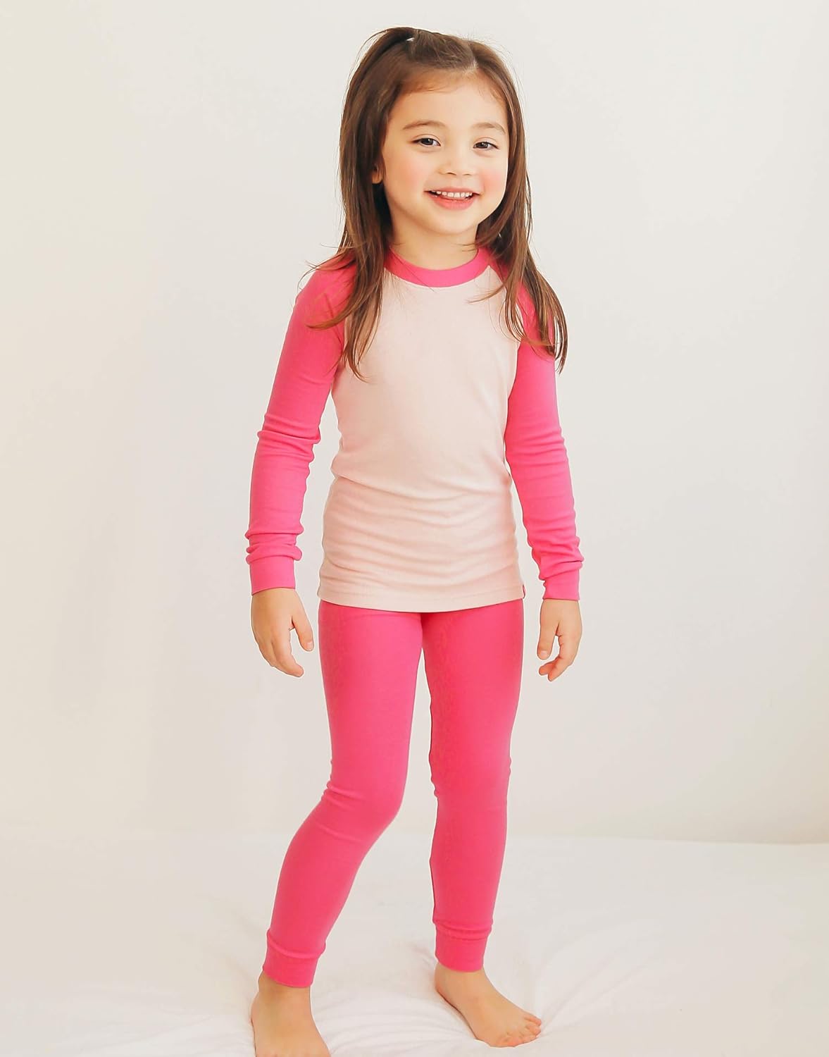 VAENAIT 6M-12Y Toddler Toddler Kids Toddler Girls Boys Soft Comfy Modal Tencel Solid Raglan Sleepwear Pajamas Pjs 2pcs Set