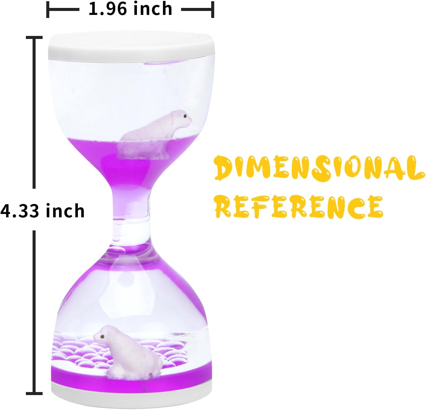 Liquid Motion Timers for Kids, Set of 3, Sensory Bubble Toys for Toddlers (Purple)