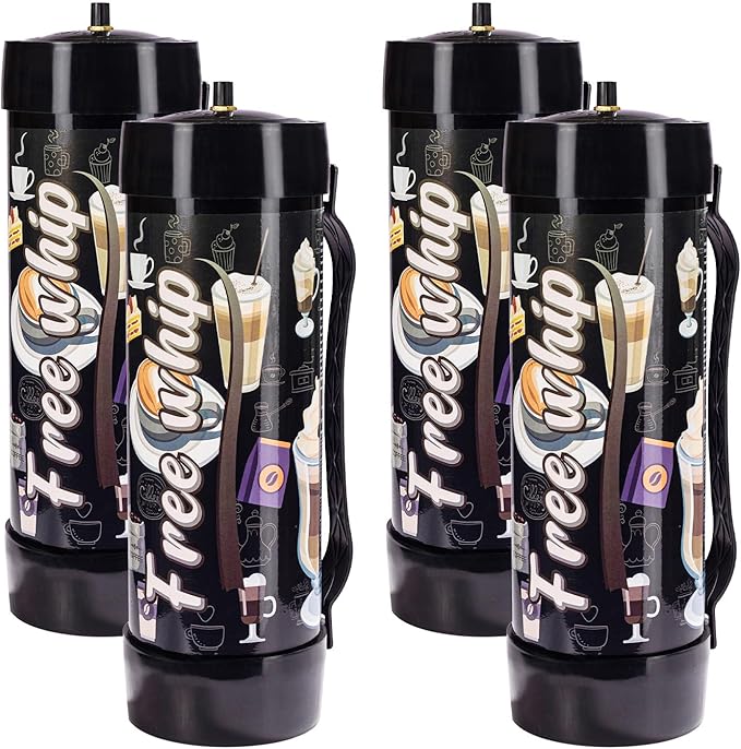 2100g Whipped Cream Charger 3.3L Steel Tank Nitrous Canisters 4 pack，Compatible with most dispensers