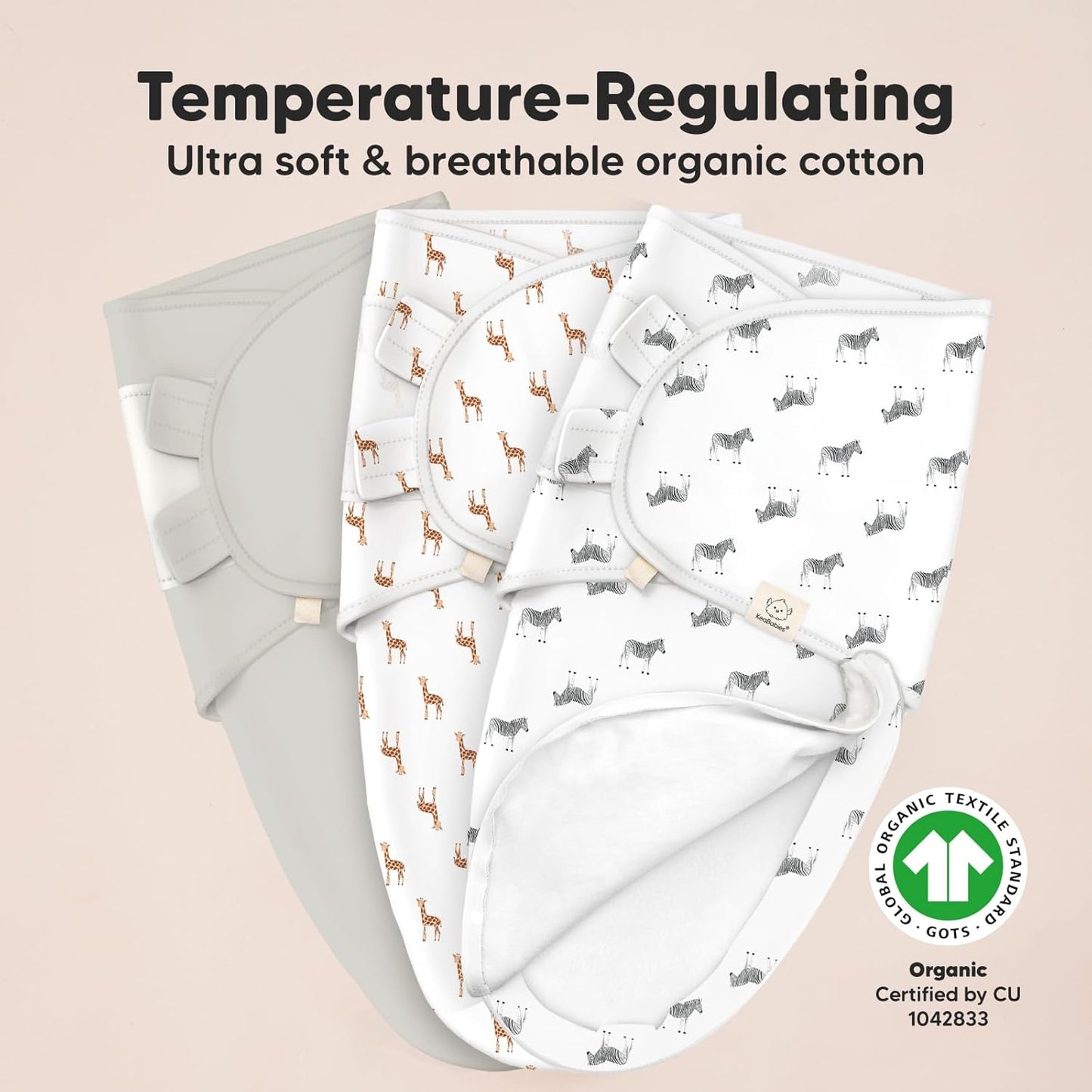 Baby Swaddle Sleep Sacks with Zipper - 3-Pack Swaddles for Newborns 0-3 Months, Infant, Baby Girls, Boys, Soft & Durable Newborn Sleep Sack, Easy Diaper Change Swaddling Blanket (The Wild)