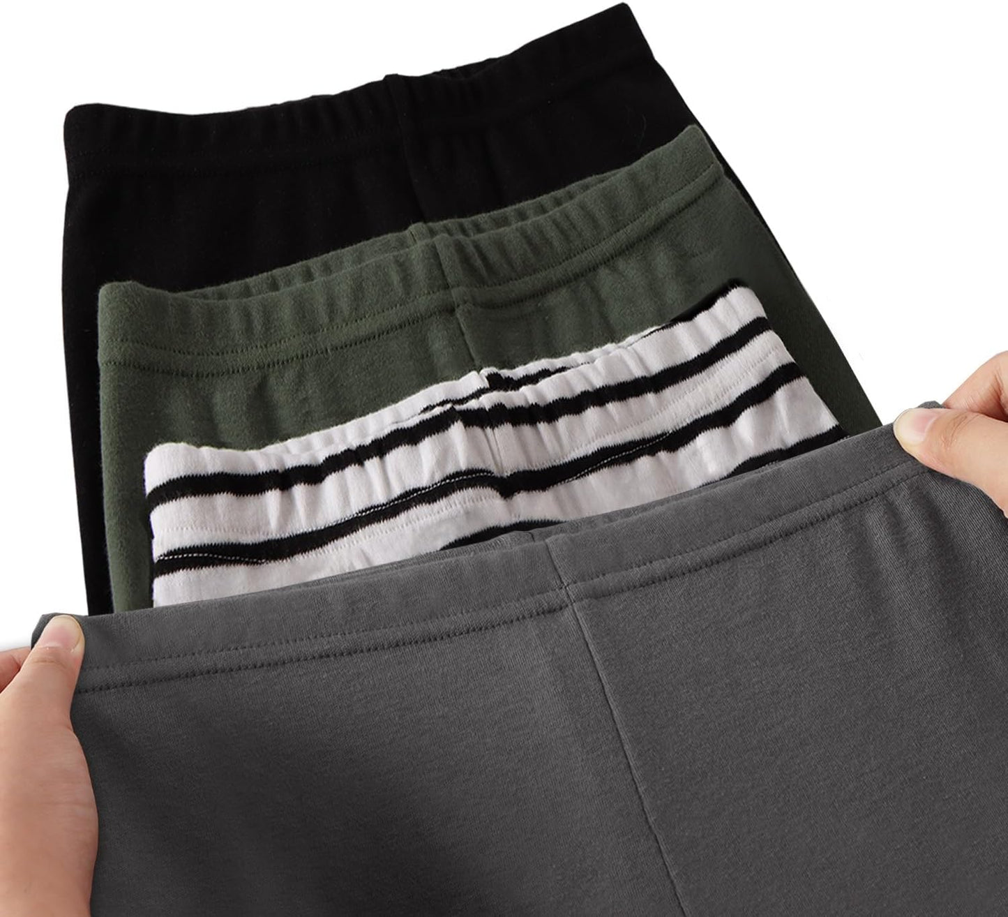 GLASH Kids Baby and Toddler Boys Cotton Pants, 4 Pack 2T-6Y Joggers Sweatpants for Boys