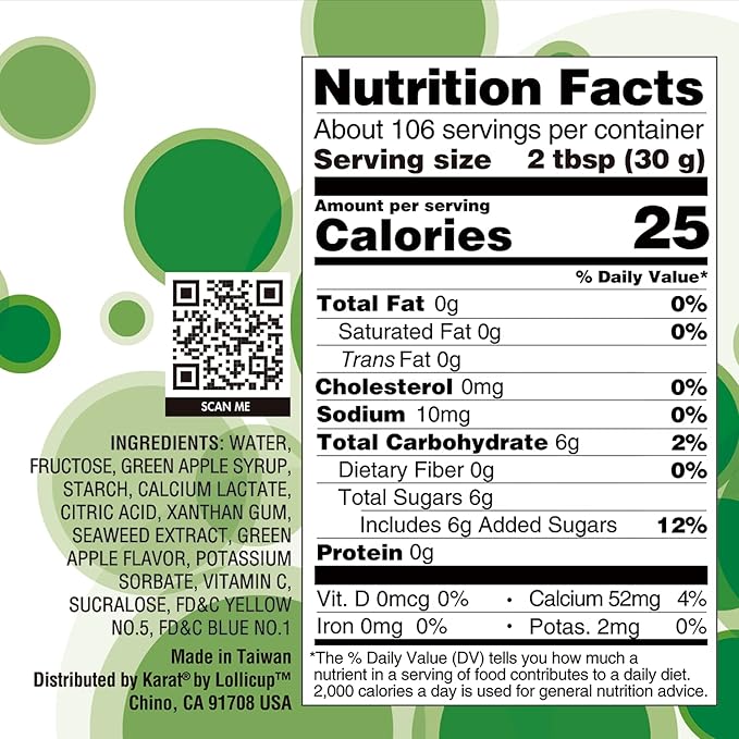 Tea Zone [7 Pounds] Green Apple Popping Pearls for Boba Tea Beverages, Sweets, Ice Cream Topping | B2060