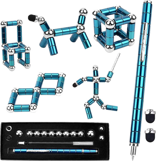 Fidget Pen,Magnetic Pen， Decompression Magnetic Fidget Toy Pen, Magnet Pen Fidget Toy Relieve Pressure Novel Toy Gifts for Kids or Friends! (Blue)