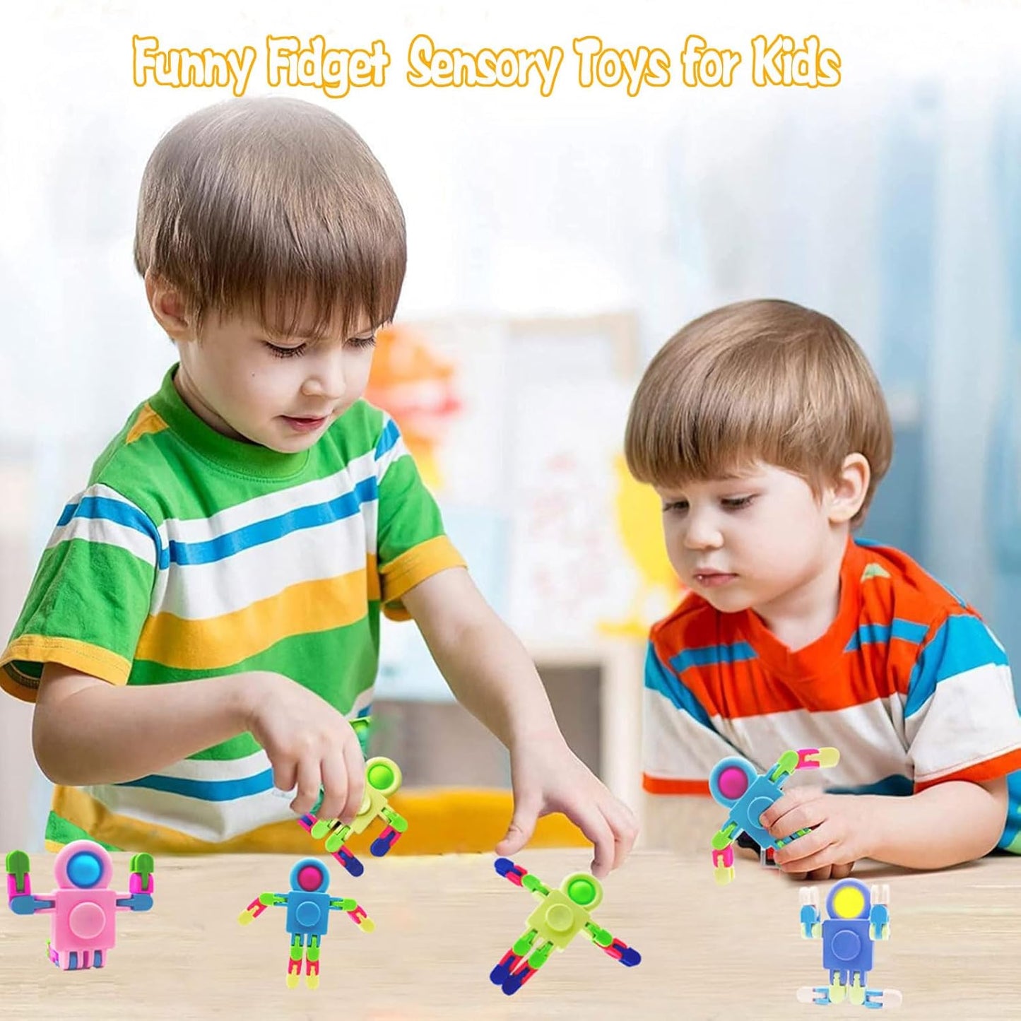 Transformable Fidget Spinners for Kids and Adults, 4 Pack Fidget Toys for Teens Anxiety, Sensory Toys for Autism ADHD Stress Relief, Gift Party Favors for Boys Girls, Random Color