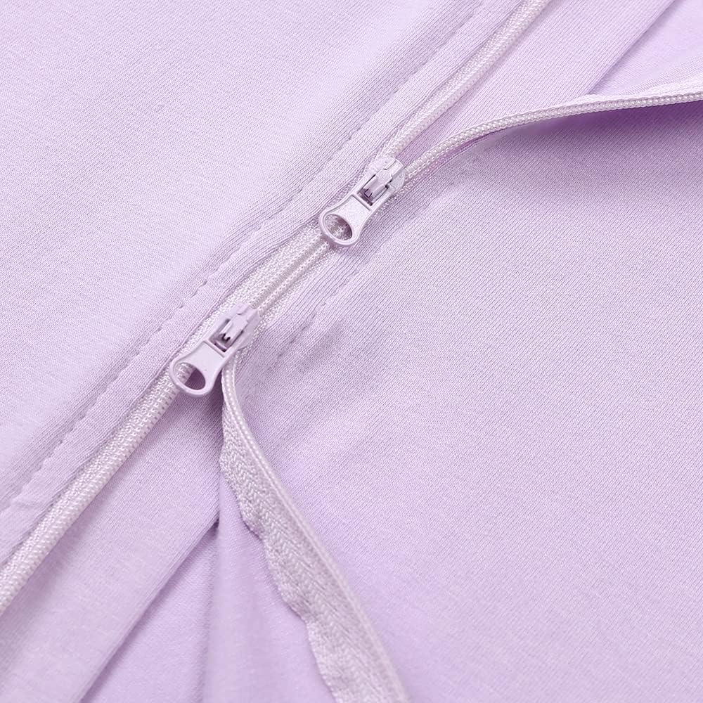 Feidoog Baby Boys 2Pack Rompers Summer Short Sleeve 2 Way Zipper One-Piece Romper Jumpsuit Sleep and Play