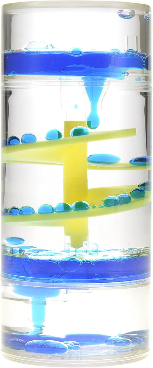 PowerTRC Cylinder Liquid Motion Bubbler Tube | Liquid Sensory Toy Timer | Calm and Relaxing Fidget Office Desk Toy | Helps with Anxiety, Austism, ADHD