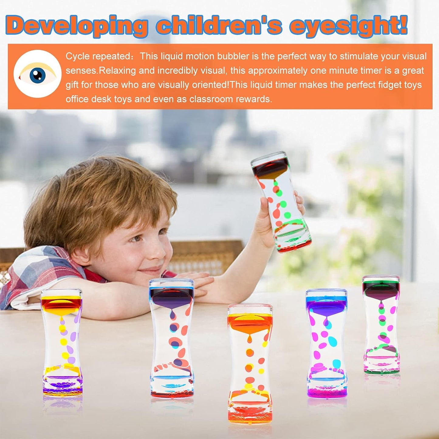 Liquid Motion Bubbler Timer Diamond Shaped Liquid Timer for Fidget Toy,Autism Toys, Children Activity, Calm Relaxing,Penguin Desk Toys and Home Ornament (Red and Green-Ordinary)