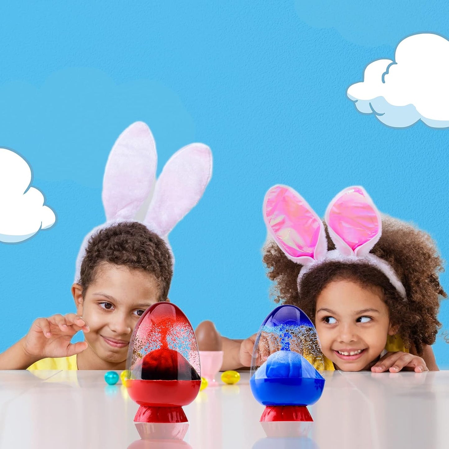 Egg-shaped liquid Motion bubble machine from The bottom up to erupt imitation volcanic toys Sensory Fidget Toys （2pcs in a pack）