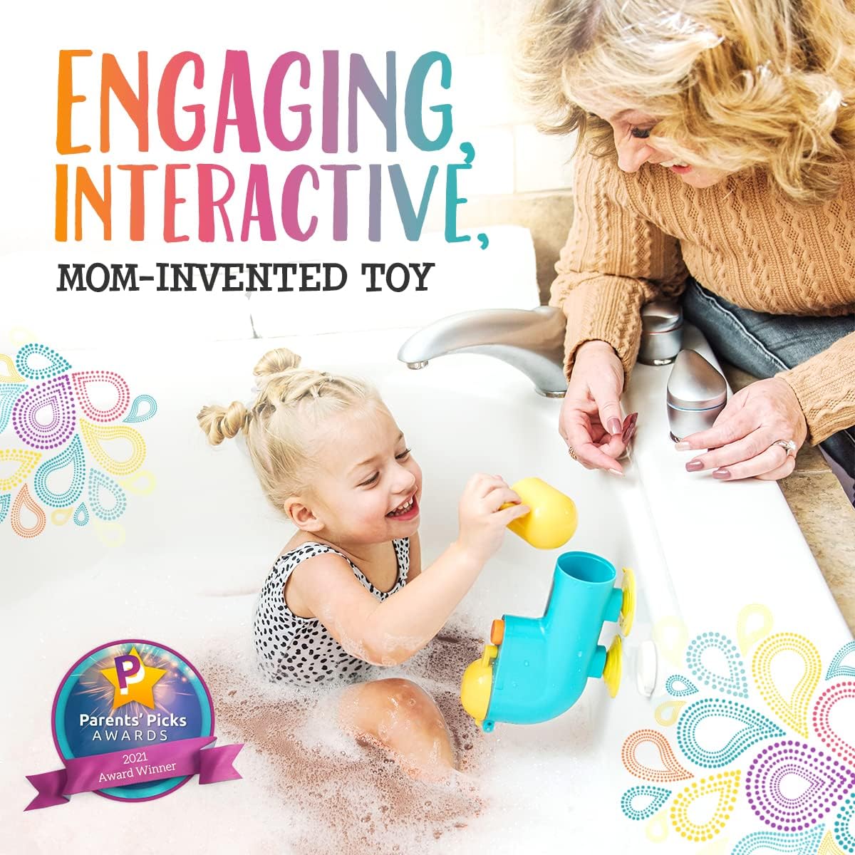 Fill N' Splash Submarine Bath Toys - Toddler Bath Tub Toys for Boys & Girls - Ages 1-5