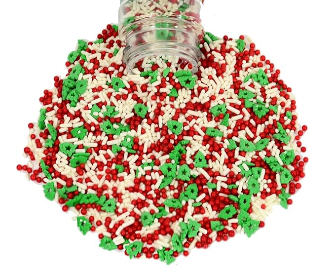 Mystic Sprinkles Christmas Holiday Sprinkle Mixes (O Christmas Tree Sprinkle Mix 3.2oz)