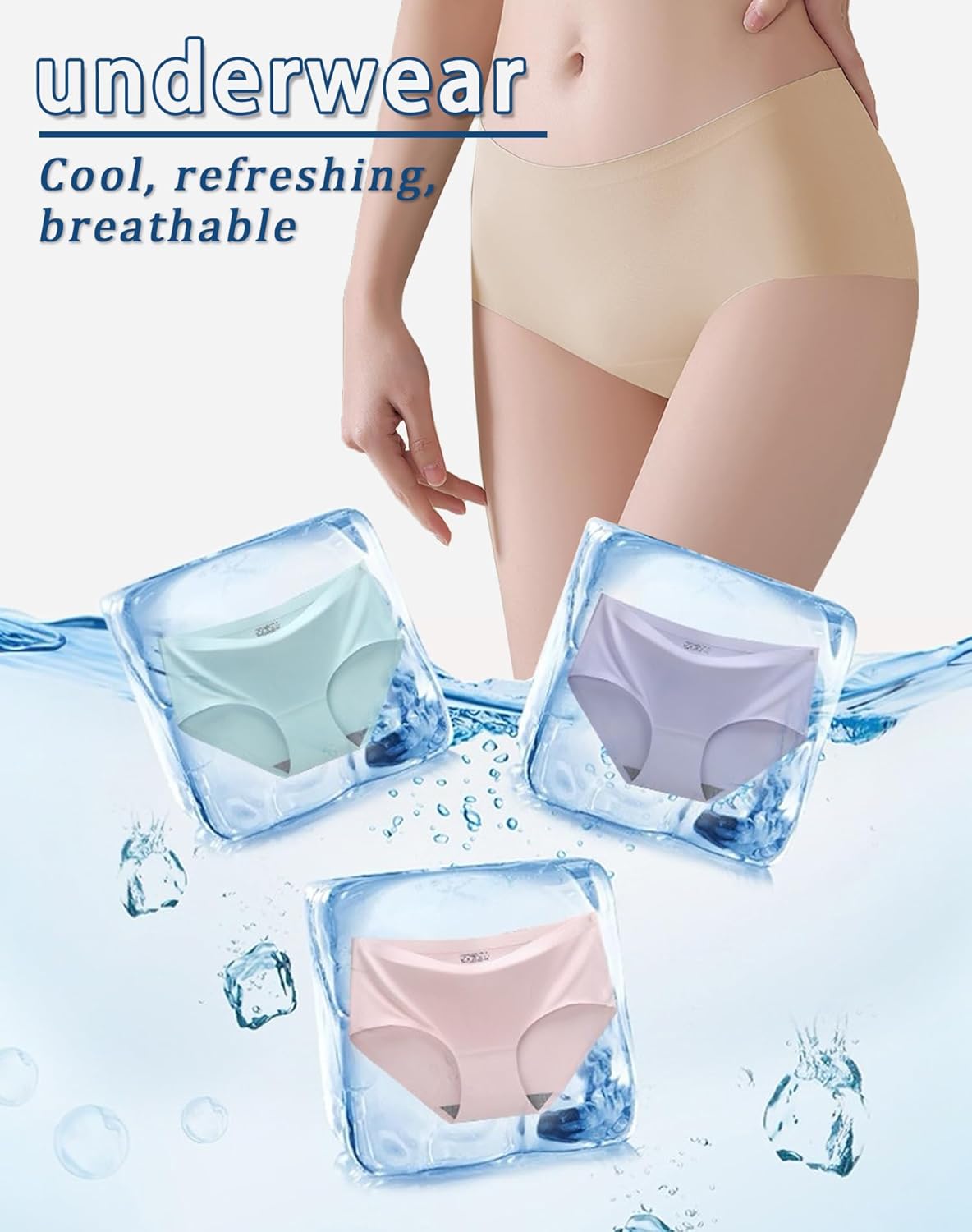 Finihen Teen Girls Underwear Seamless Big Girls Panties No Show Multipack.