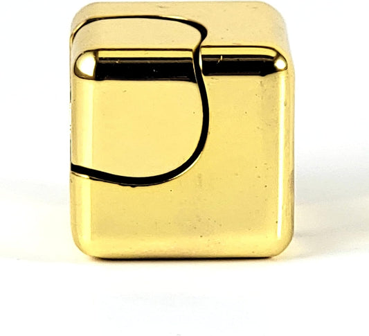 QUBI Cube Spinner 4-in-1 Spinning Toy– Helps with Anxiety, ADHD, Autism, Stress & Focus– Desktop EDC Fidgets Spinner Aluminum Alloy Build for Kids & Adults. Gold.