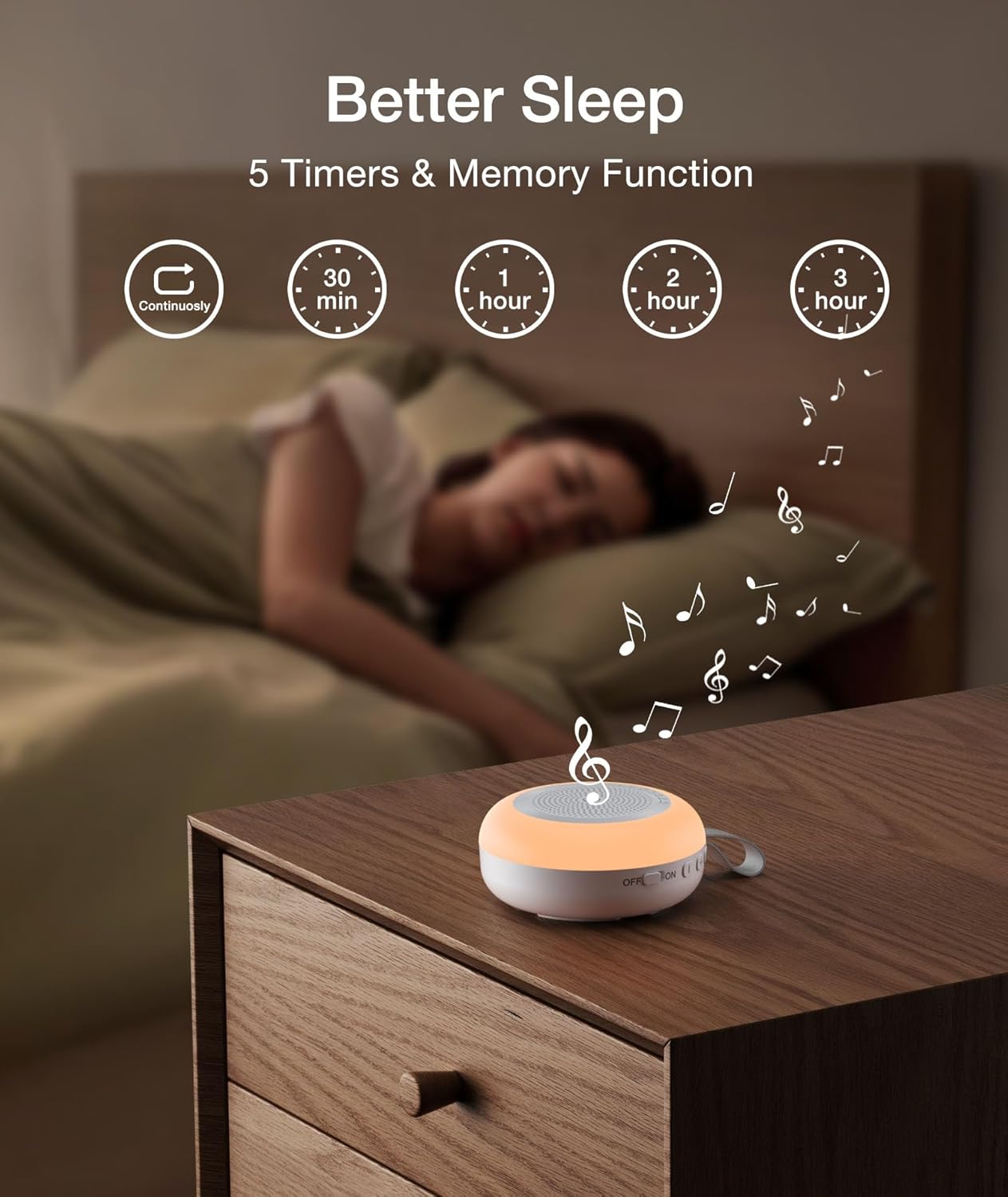 Portable Sound Machine for Baby,LEICEX White Noise Machine,33 Soothing Sound 10 Colors Night Light Sleep Machine for Baby Kids,Timer and Memory, Travel Sound Machine for Sleep Office Privacy Travel