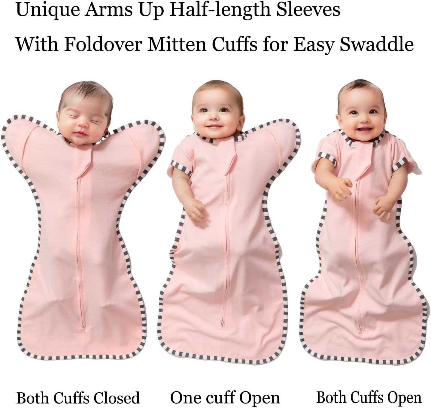 Baby Swaddle Blanket for Newborns and Infants,2-Piece Set Infant Pajamas,Bidirectional Zipper,Easy to Put On and Take Off
