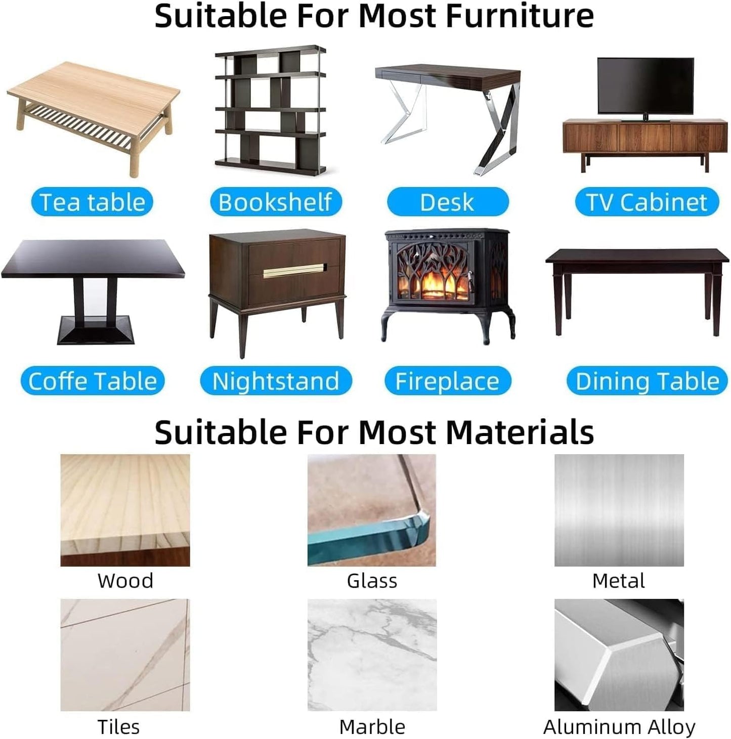 2Pack Clear Edge Protector Strip,1.57in x 9.84FT(19.68FT Total),Sharp Edge Wrap Cover Tape,Self Adhesive Protective Bumper Guards for Cabinet Door Desk Table Bed Furniture,Kitchen Countertop