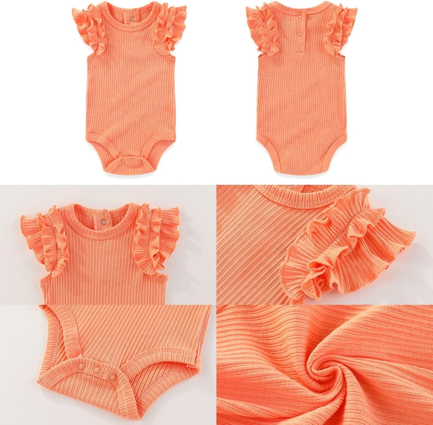 Four Seasons Baby Boy Girl Bodysuits 5-Pack Cotton Comfort Short Sleeve Baby Clothes Soft Infant Outfits